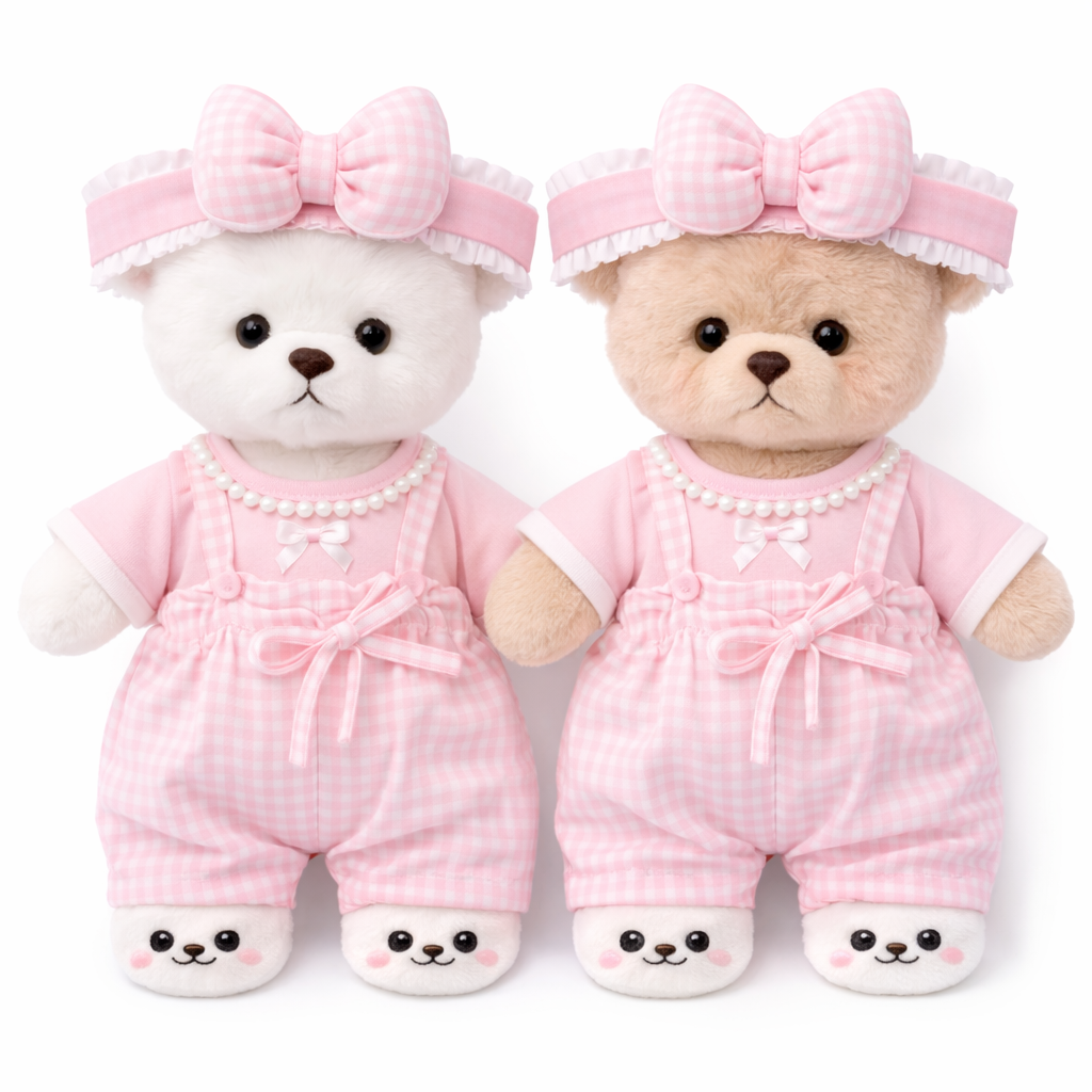 Roze Strik Lovellobeer (kleedje)