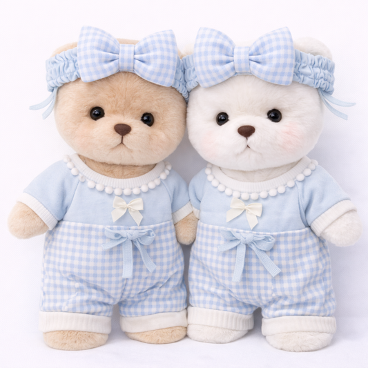 Blauw Lente Lovellobeer (kleedje)