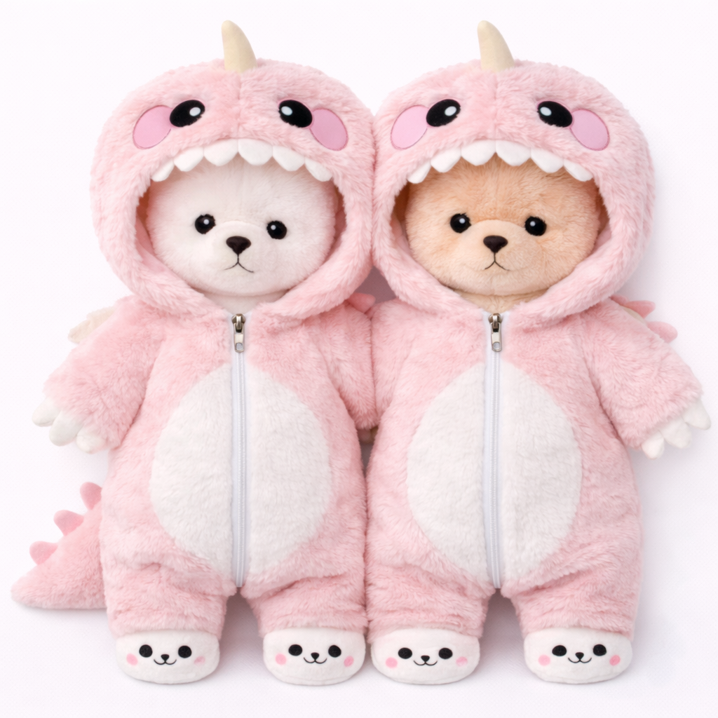 Roze Dino Lovellobeer (kleedje)